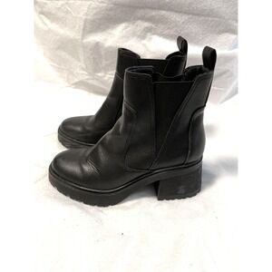 MIA Ioni Black Platform Chelsea Boots Lug Sole Block Heel GS1472403 Womens 8M